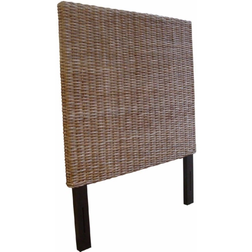 Kubu Weave Headboard in Kubu Wicker and Indonesian Mahogany (Twin)